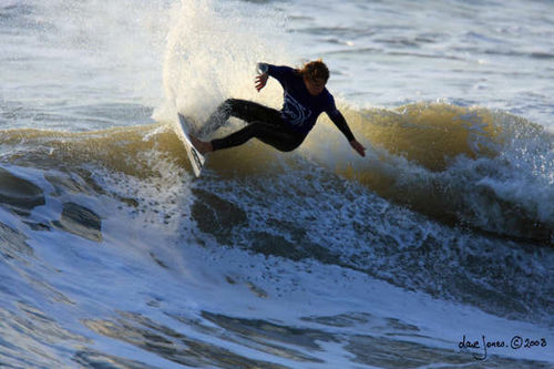 Pro surfer matt capel going off the lip