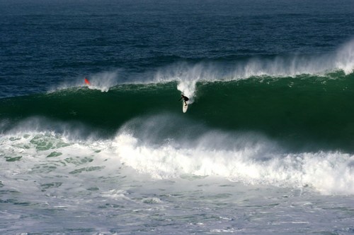 Chris Bertish surfing cornwall' mythical Cribber